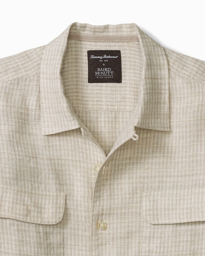 Baird McNutt Plaid Linen Long-Sleeve Shirt thumbnail 3