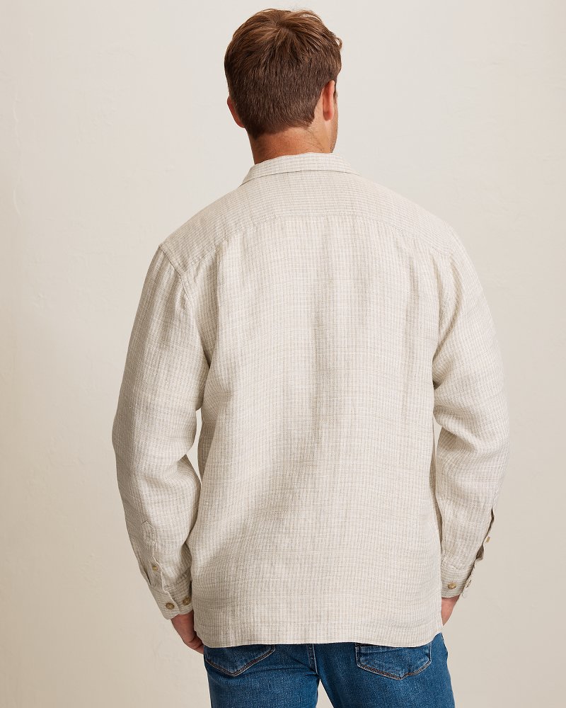 Baird McNutt Plaid Linen Long-Sleeve Shirt thumbnail 4