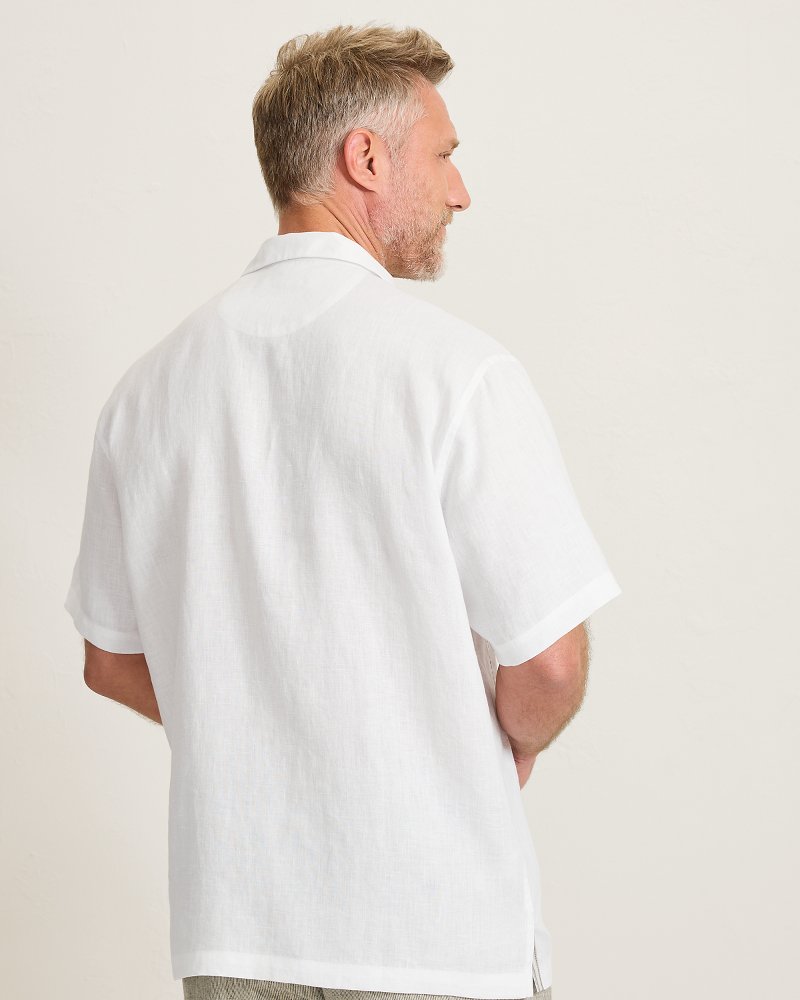 Noble Pineapples Vines Linen Camp Shirt