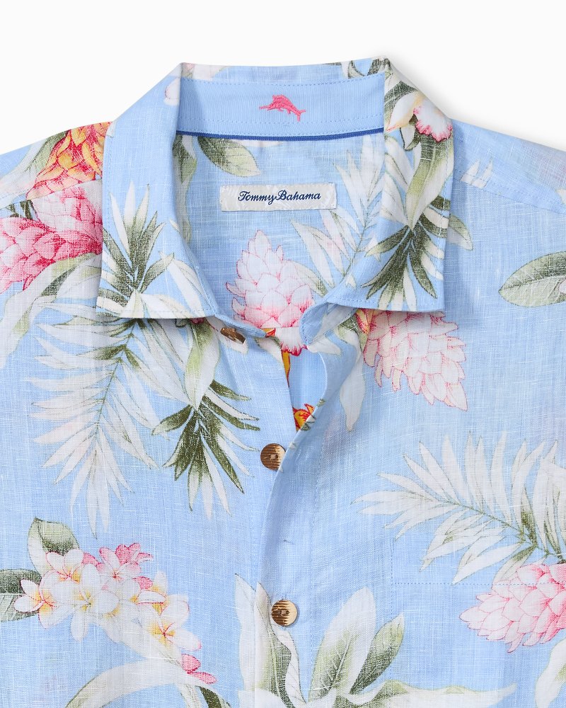 Ginger Flowers Linen Long-Sleeve Shirt