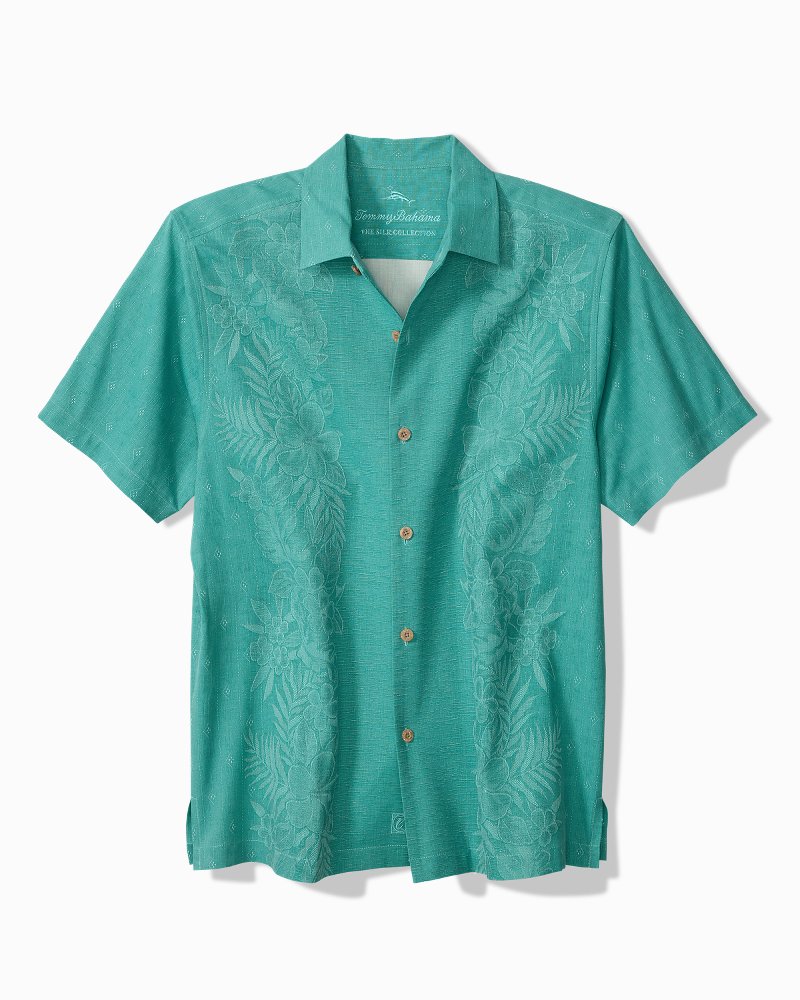 Kona Luxe Border Silk Camp Shirt