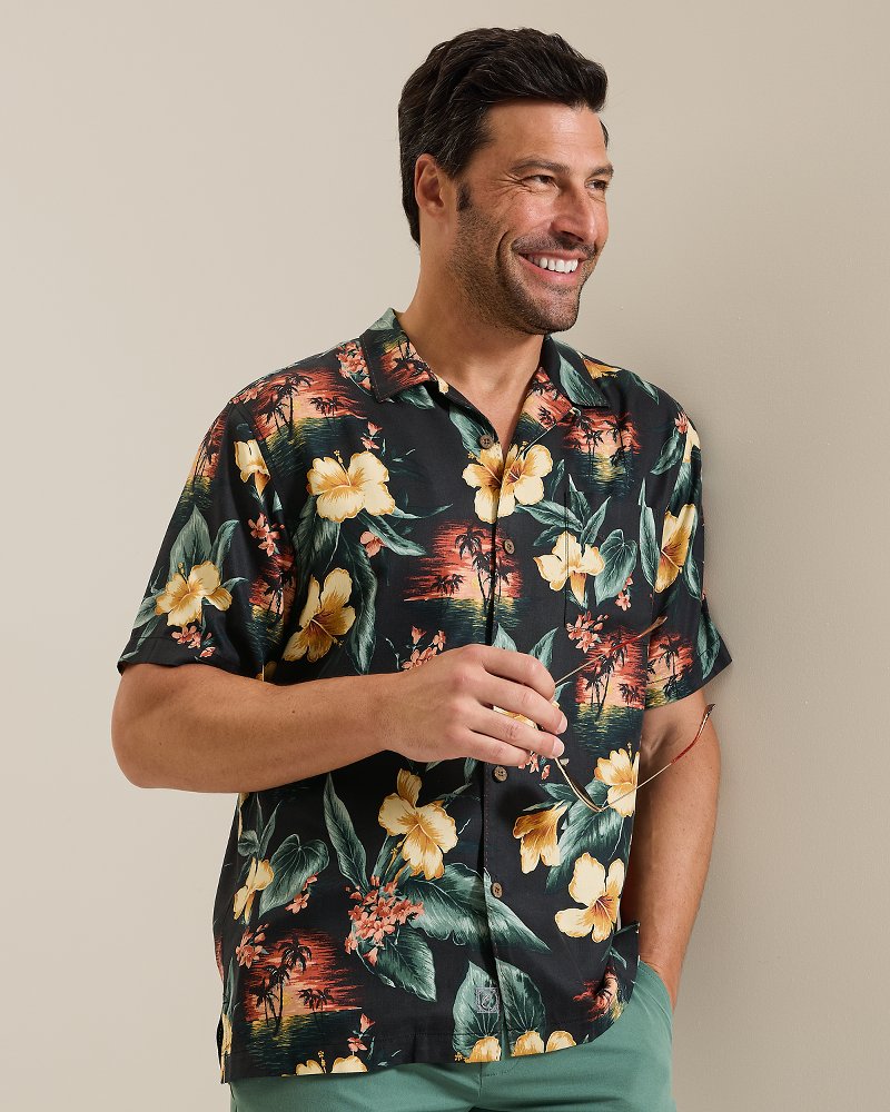 Chaos/バランCPOシャツ　サンド Kua Sunset Silk Camp Shirt