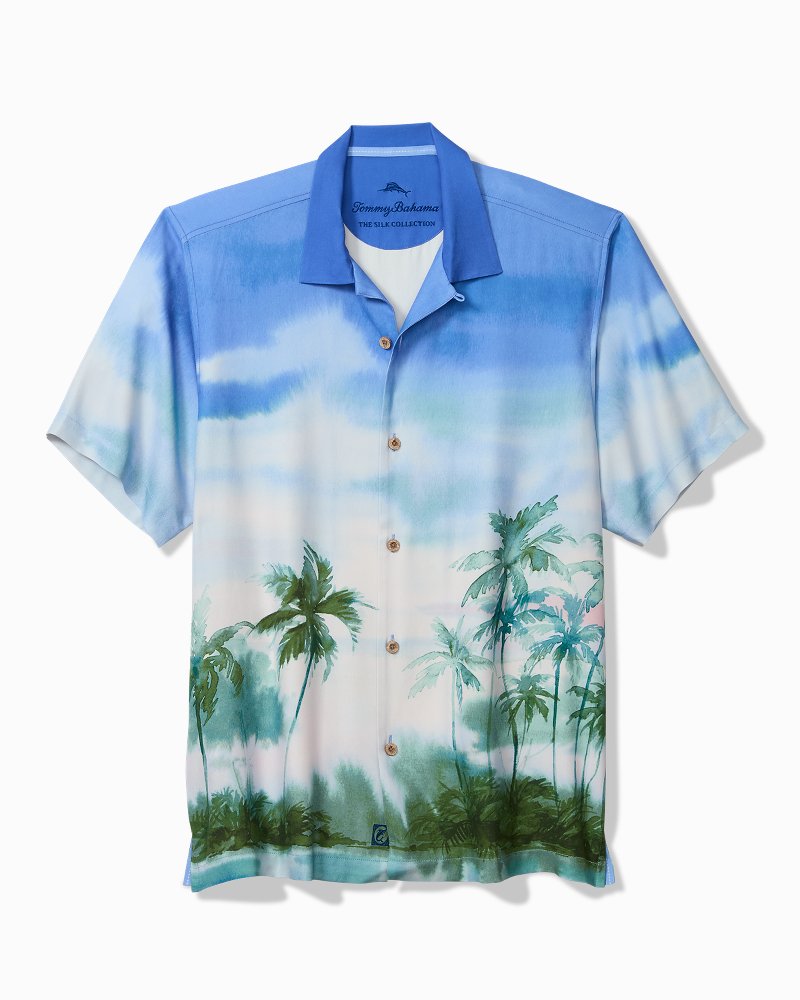 Palm Drift Silk Camp Shirt