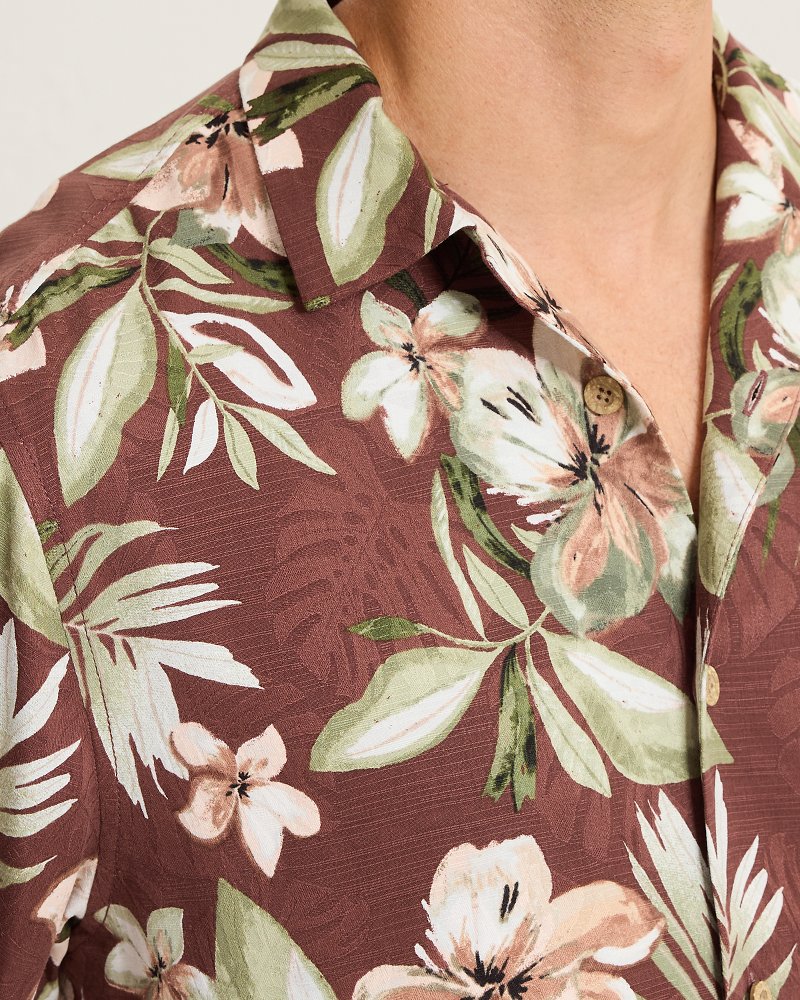 Hibiscus Bluff Silk Camp Shirt