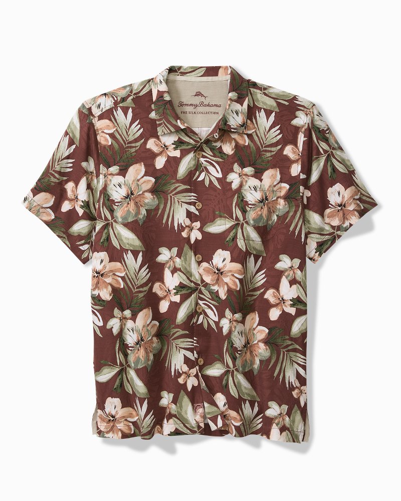 Hibiscus Bluff Silk Camp Shirt