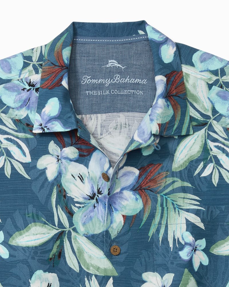Hibiscus Bluff Silk Camp Shirt