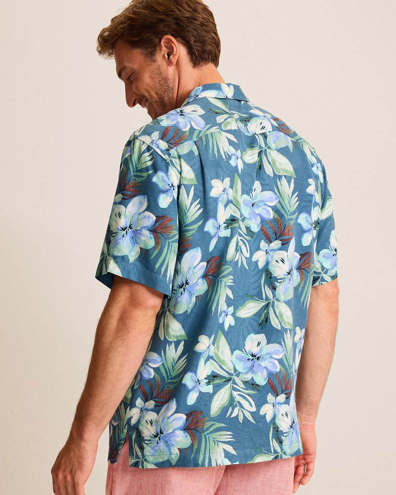 Hibiscus Bluff Silk Camp Shirt