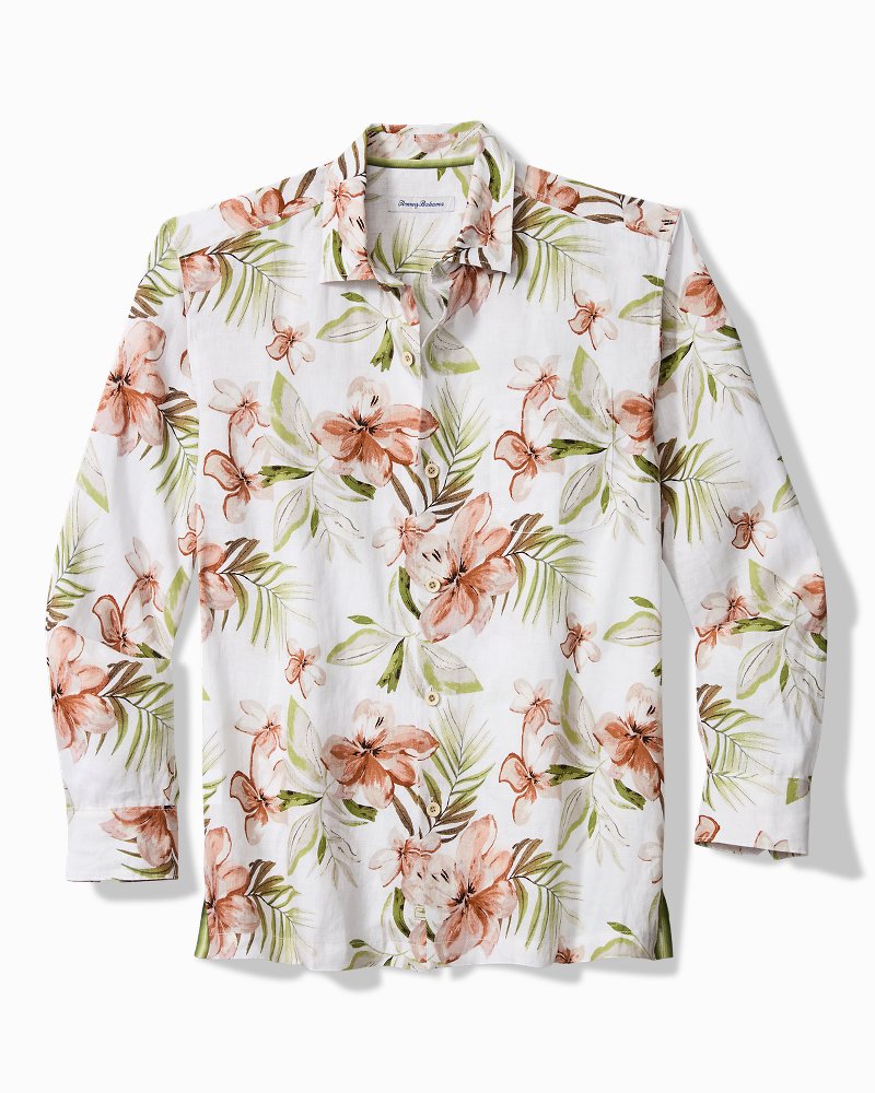 Hibiscus Bluff Linen Long-Sleeve Shirt