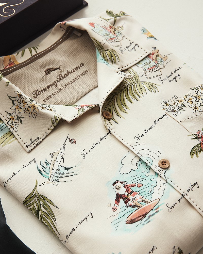 Sleigh the Waves Silk Camp Shirt