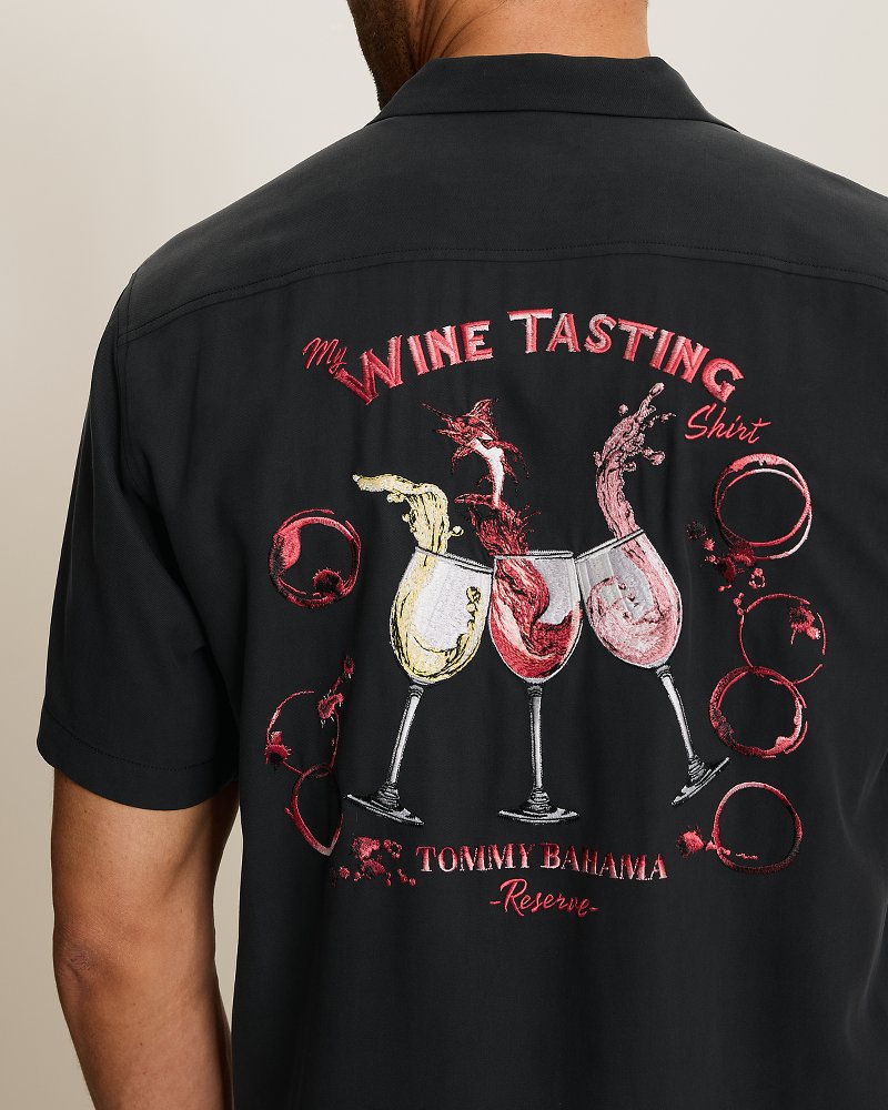 My Wine Tasting Silk Camp Shirt