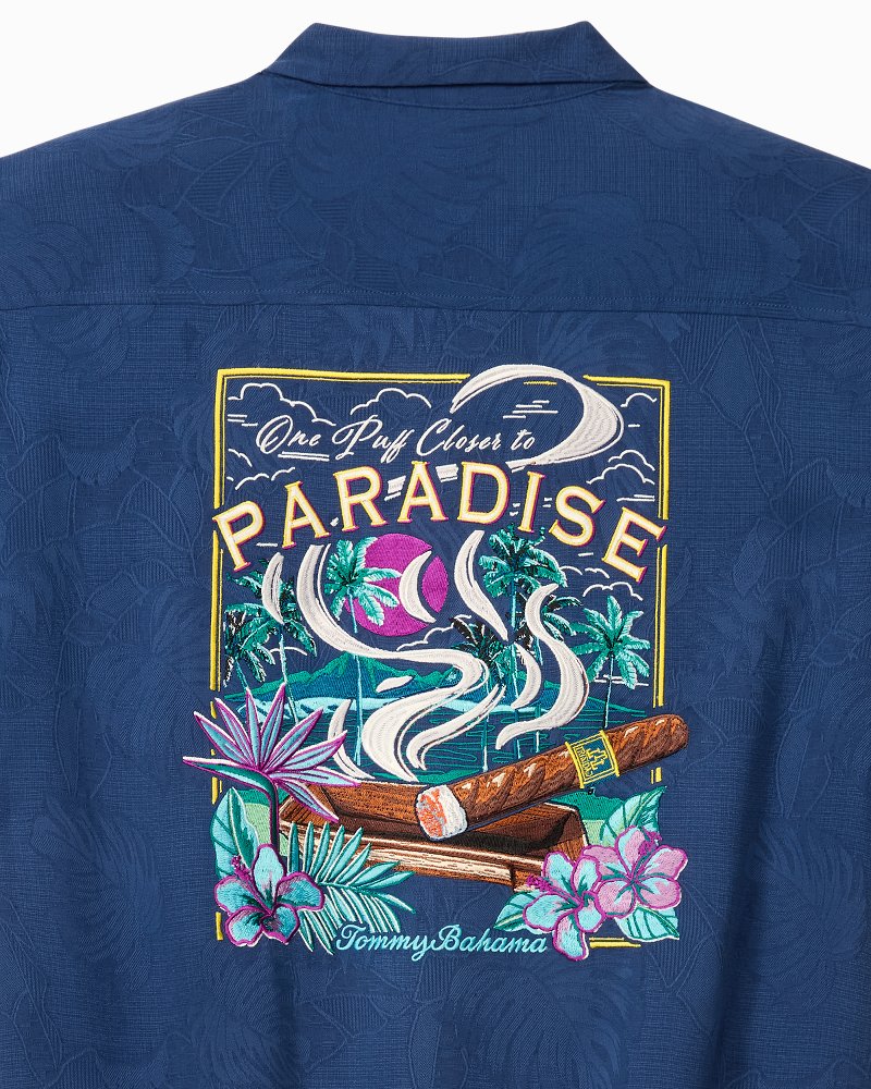 One Puff Closer to Paradise Silk Camp Shirt