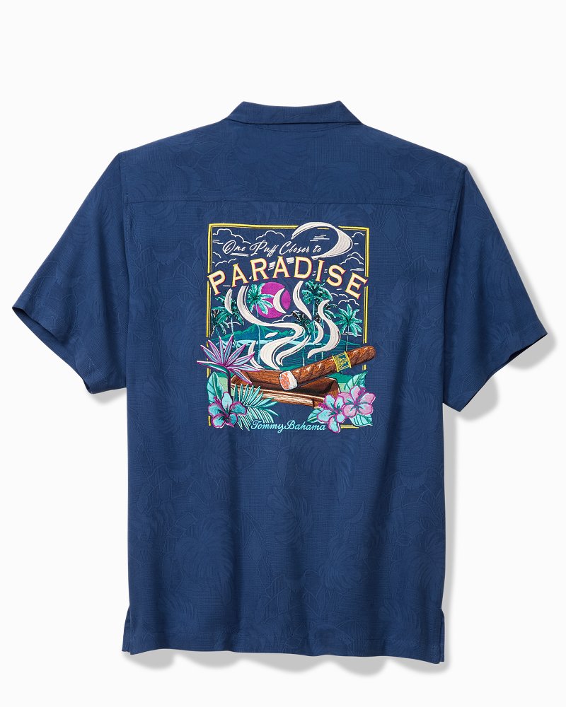 One Puff Closer to Paradise Silk Camp Shirt