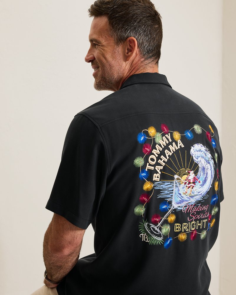 Making Spirits Bright Silk Camp Shirt