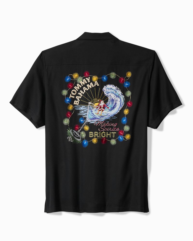 Making Spirits Bright Silk Camp Shirt