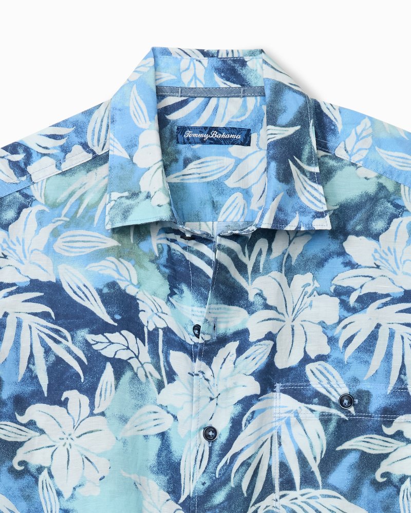 Sand Linen Sunset Ombré Short-Sleeve Shirt