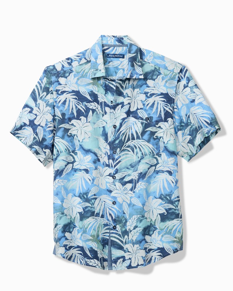 Sand Linen Sunset Ombré Short-Sleeve Shirt