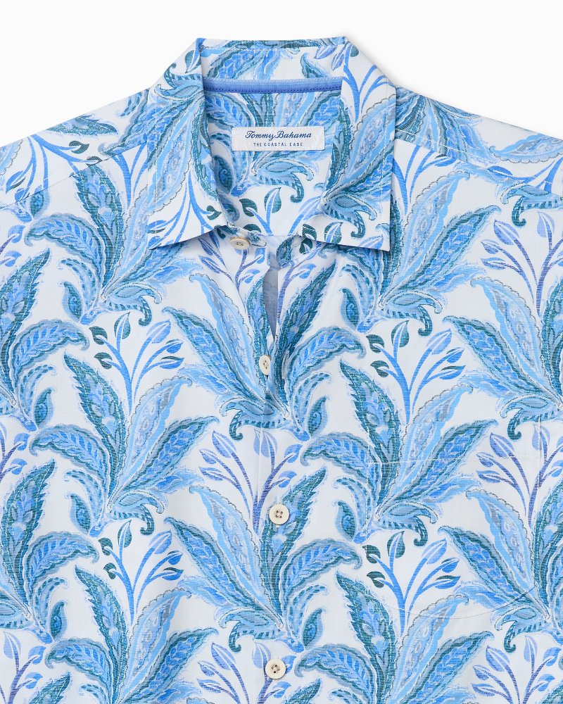 Coastal Ease Painterly Paisley IslandZone Camp Shirt
