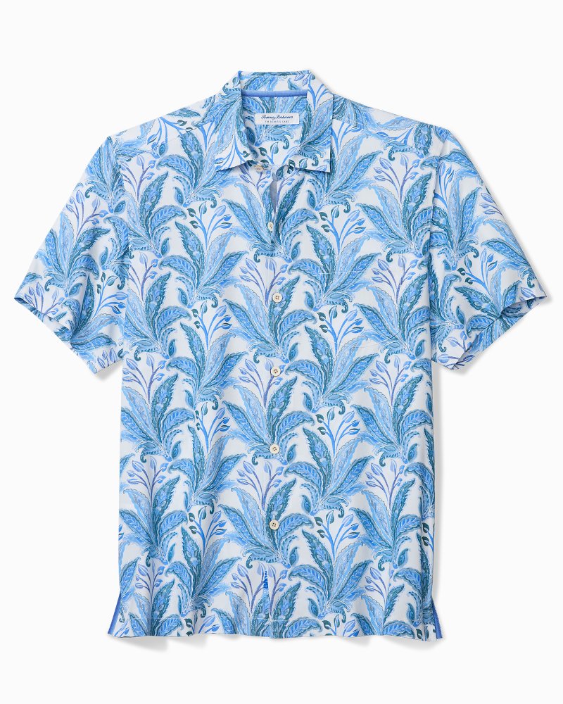Coastal Ease Painterly Paisley IslandZone Camp Shirt