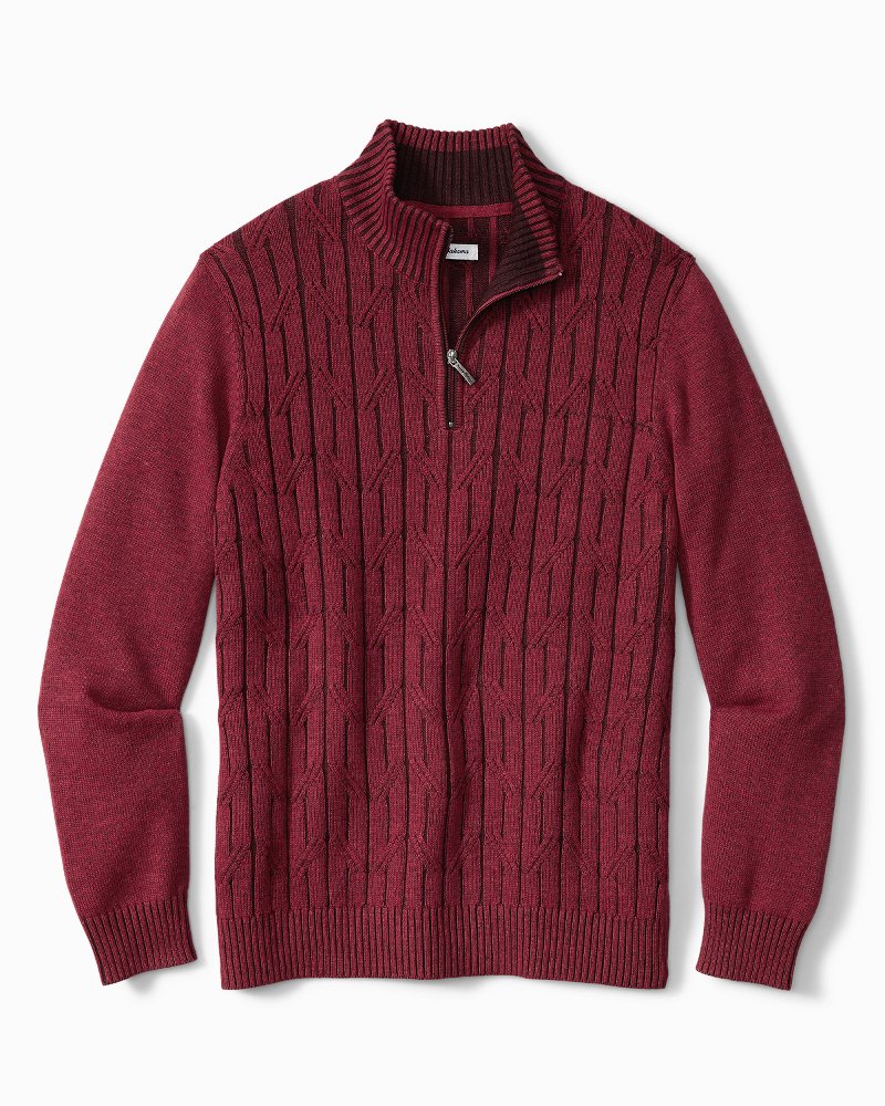 Tommy bahama shop quarter zip sweater