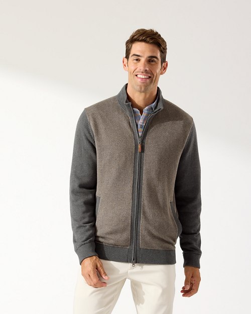 Diamond Spring Full-Zip Sweater Jacket