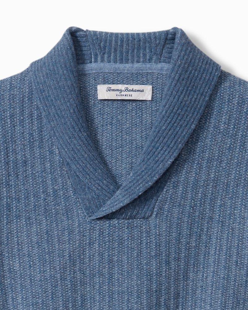 Tommy Bahama Men s Soundscape Cashmere Shawl V Neck Sweater