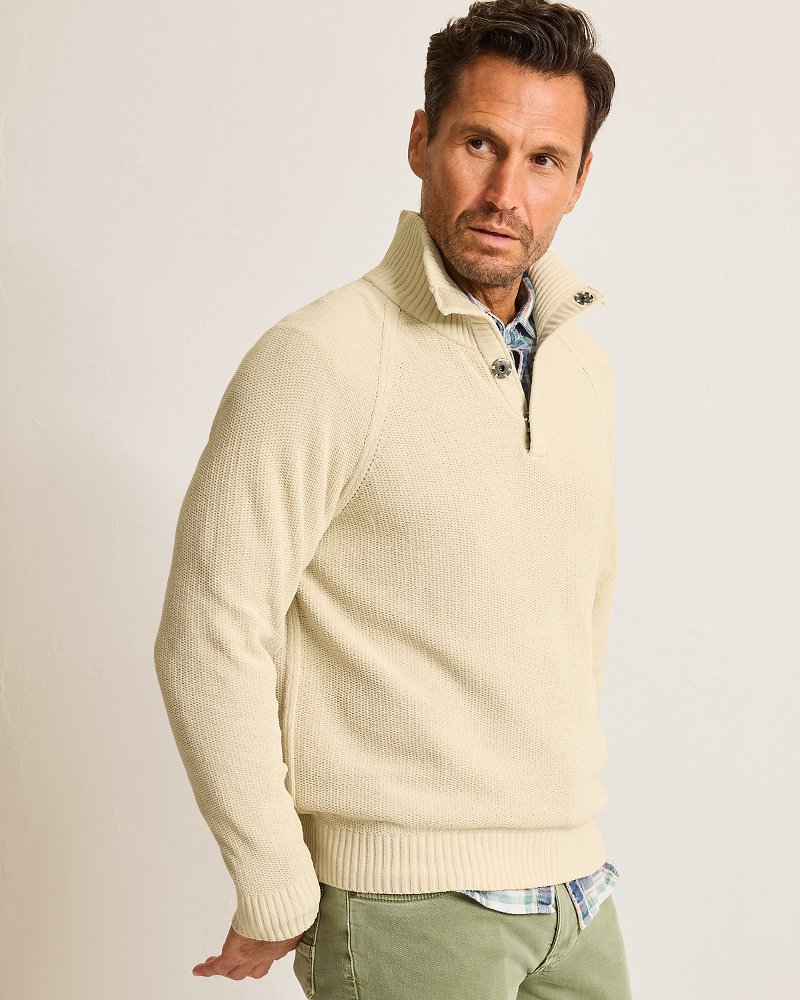 Shoreline Surfcomber Snap-Mock Sweater