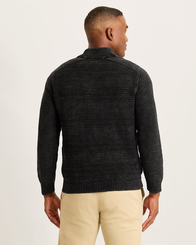 Saltwater Tides Textured Half-Zip Sweater thumbnail 3
