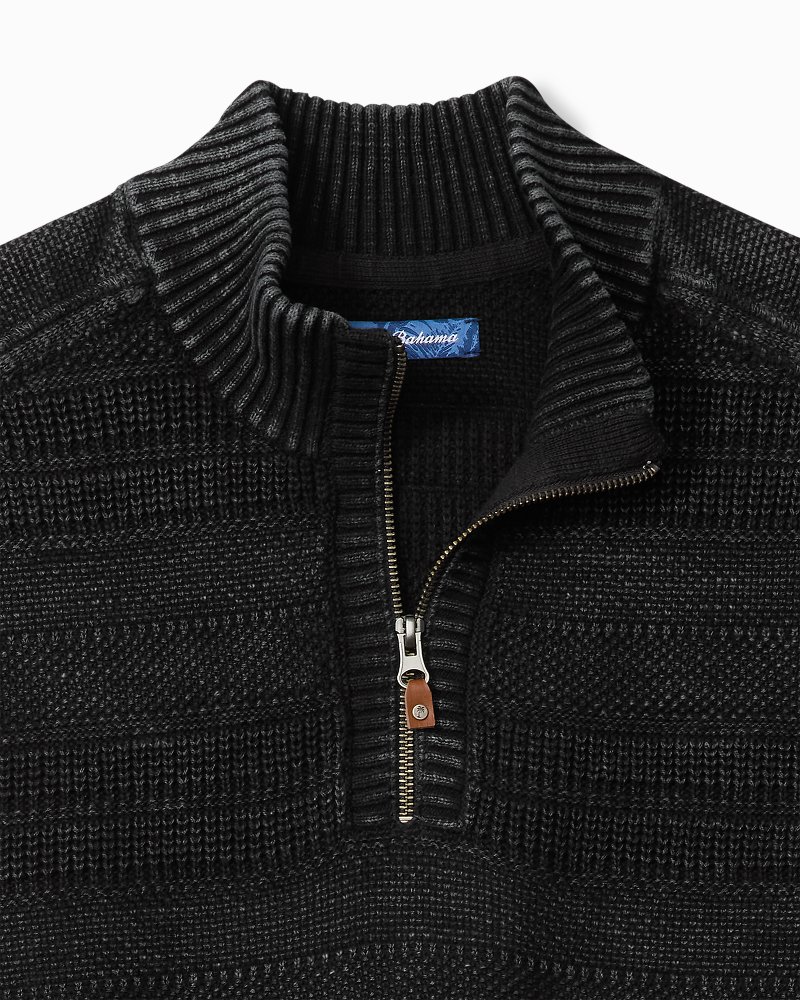 Saltwater Tides Textured Half-Zip Sweater thumbnail 4
