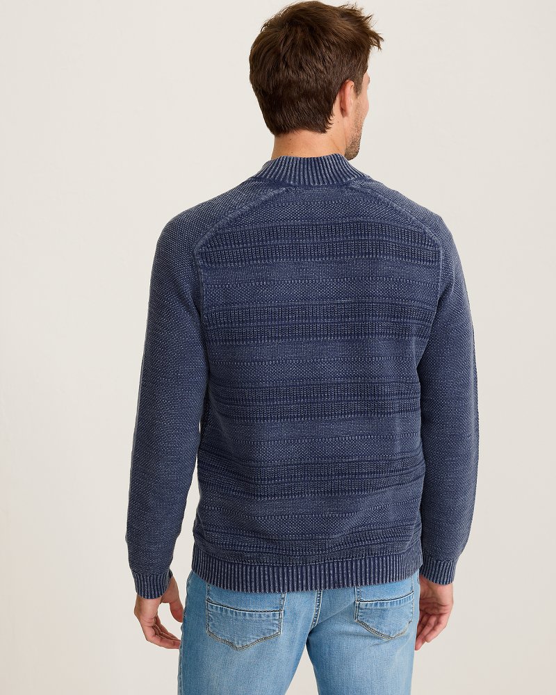 Saltwater Tides Textured Half-Zip Sweater thumbnail 3