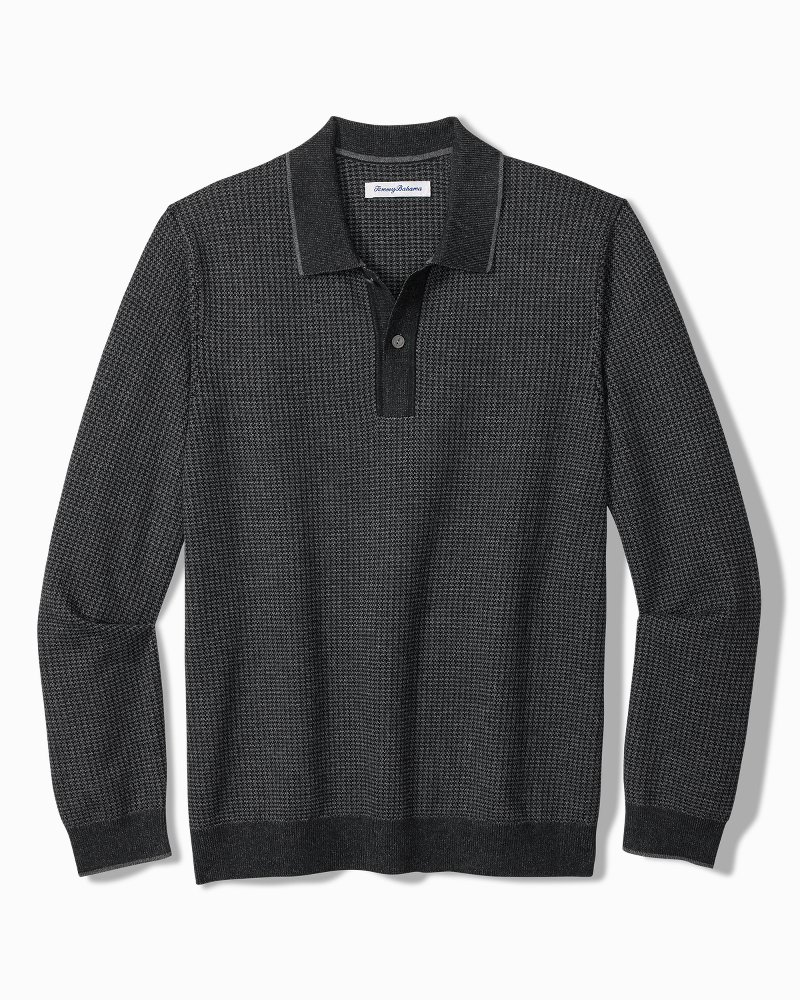 Coolside Textured Long-Sleeve IslandZone Polo
