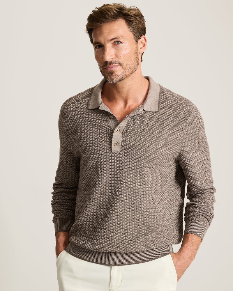 Coolside Valley Vineyard Long-Sleeve Sweater Polo
