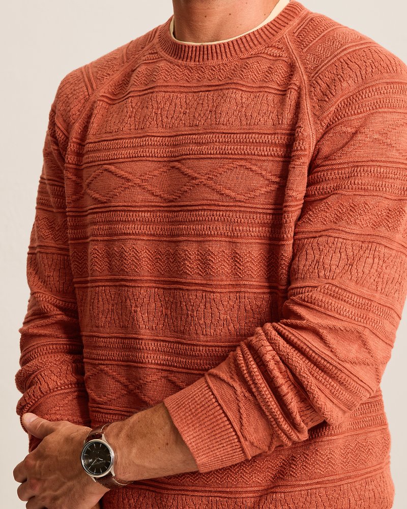 Sun-Soaked Cotton Crew Sweater