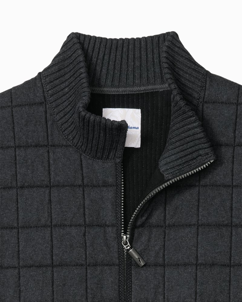 Auburn Isles Quilted Full-Zip Sweater