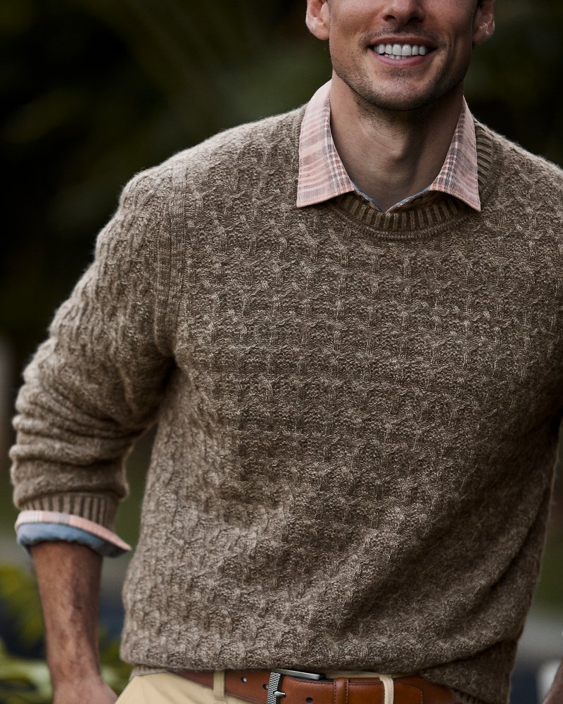 Malibu Shores Wool-Cashmere Crew Sweater