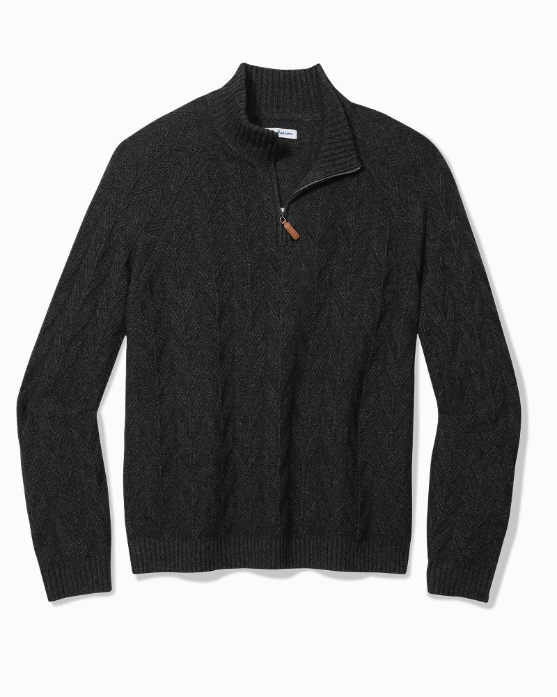 Cabana Canyon Wool-Cashmere Half-Zip Sweater