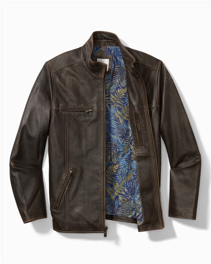 Tommy bahama leather deals jacket