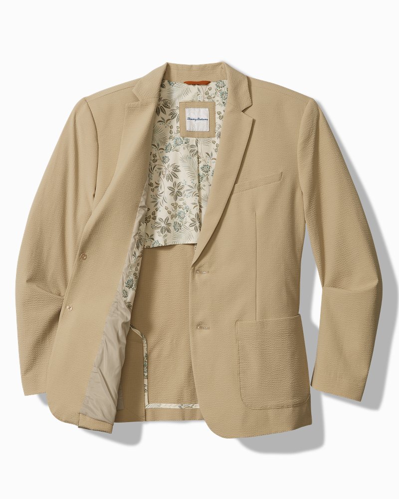 Nova Wave Stretch-Seersucker Blazer