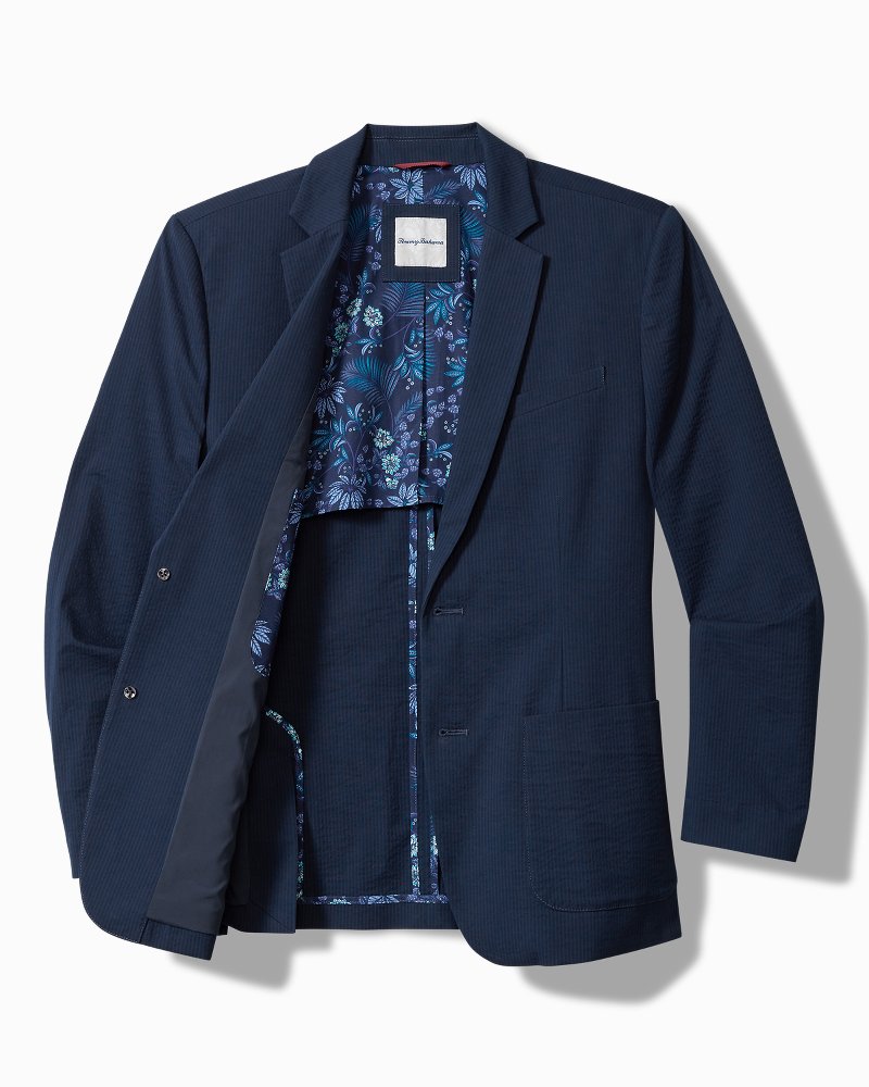 Thumbnail for Nova Wave Stretch-Seersucker Blazer