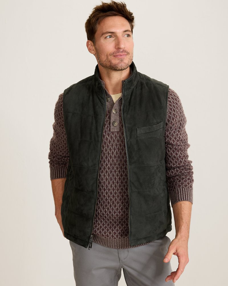 Shoreline Suede Full-Zip Vest