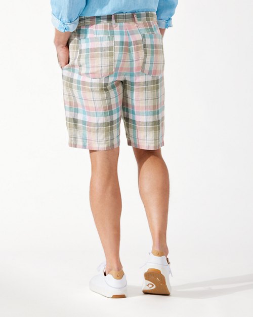 Marina Madras Reversible 10-Inch Linen Shorts