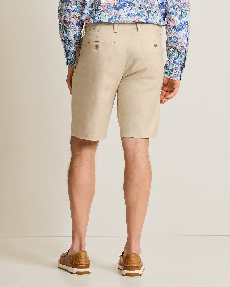 Thumbnail for Latigo Beach Linen-Blend Flat-Front 10-Inch Shorts
