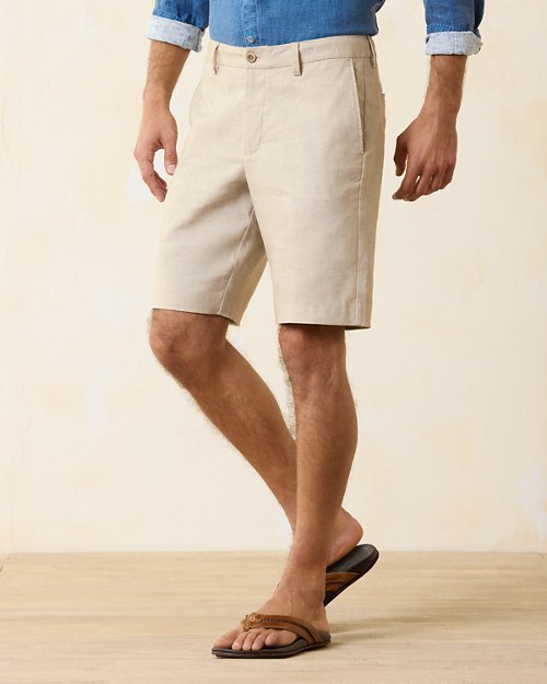 Latigo Beach Linen-Blend Flat-Front 10-Inch Shorts