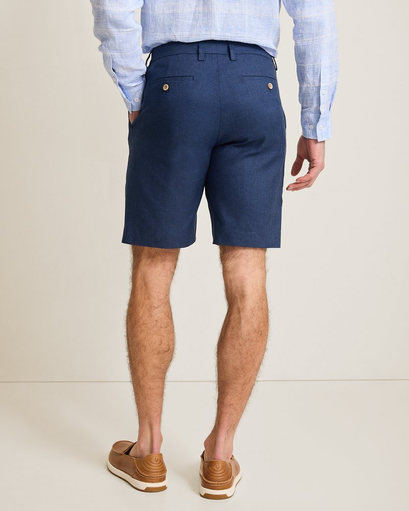 Thumbnail for Latigo Beach Linen-Blend Flat-Front 10-Inch Shorts