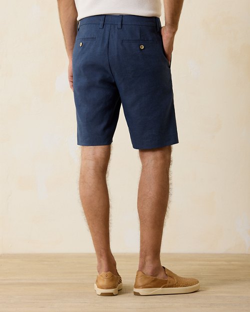 Lahaina Bay Linen-Blend Flat-Front 10-Inch Shorts