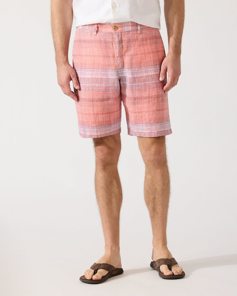 Coral Shores Reversible 10-Inch Linen Shorts