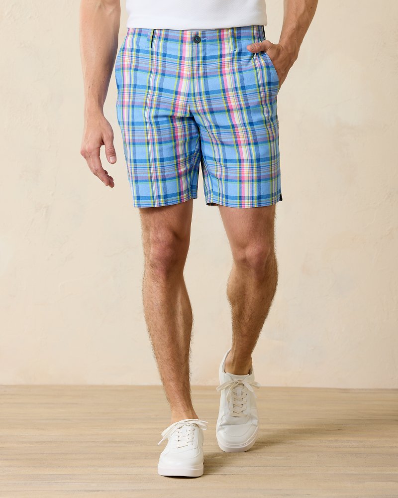 On Par Resort Sport Plaid IslandZone® 9-Inch Shorts