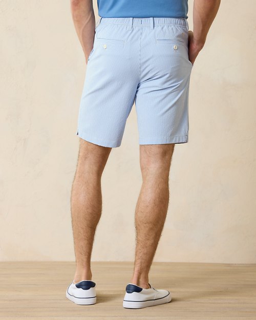 Nova Wave Seersucker Sand Stripe 9-Inch Shorts