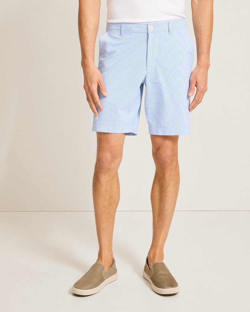 Nova Wave Seersucker Sand Stripe 9-Inch Shorts