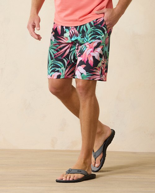 Monterey Coast Midnight Tropics IslandZone® 9-Inch Hybrid Shorts