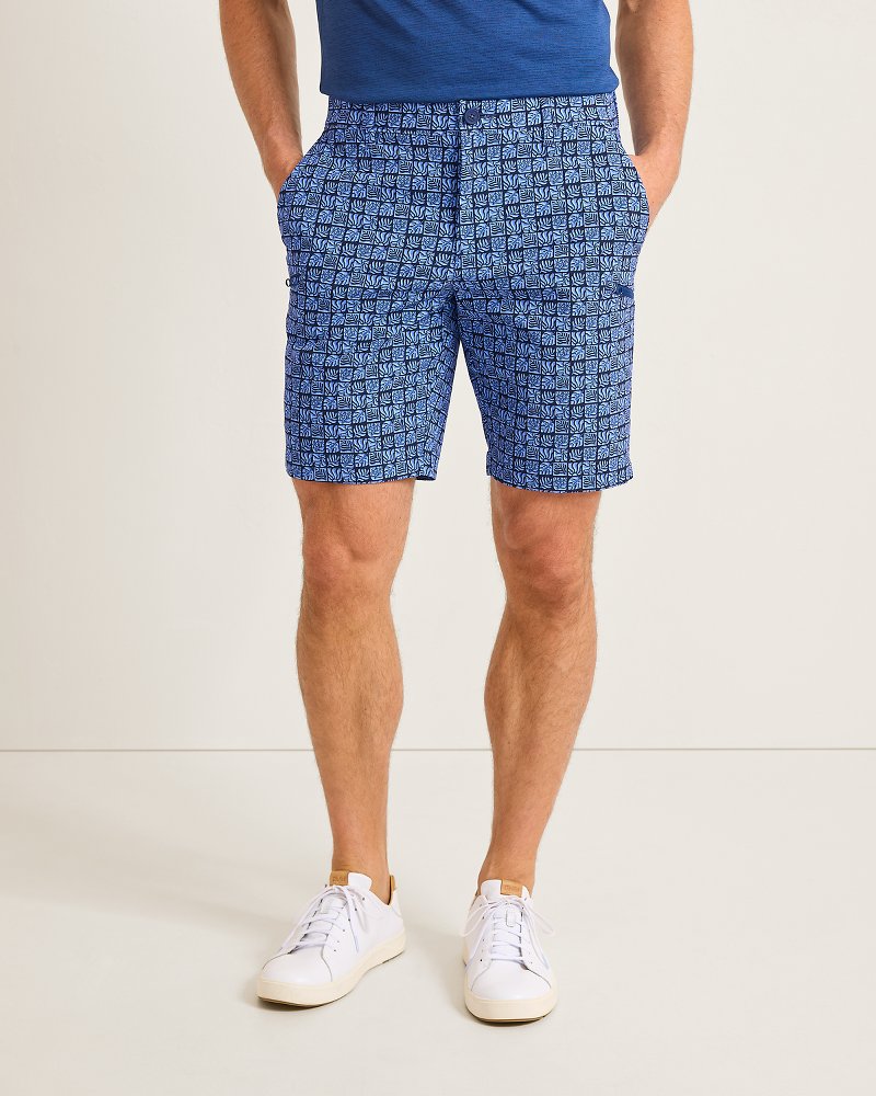 Bahama Coast Mosaic Tiles IslandZone® 9-Inch Cargo Shorts